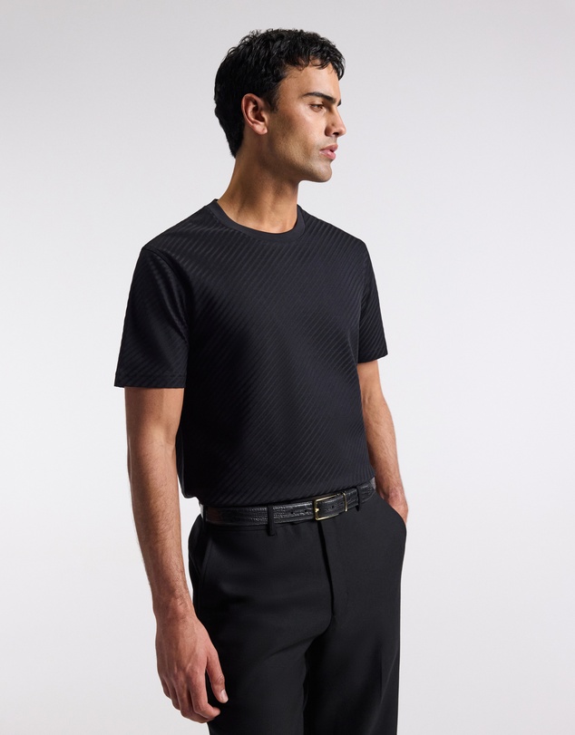 Calibre - Relaxed Diagonal Jacquard T-shirt Black
