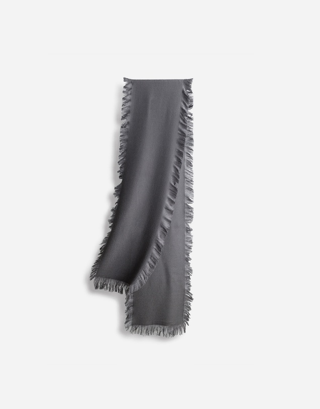 Ozwear Connection Uggs - Ugg Fringed Check Wool Scarf Grey