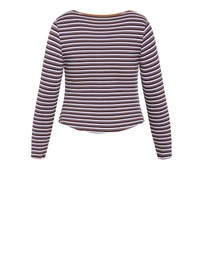 City Chic - 70's Stripe Long Sleeve Rib Top