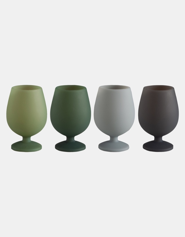 porter green - stemm silicone unbreakable wine glasses