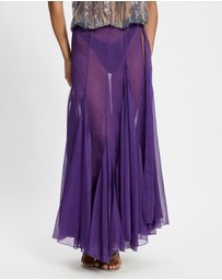 Jaded London - Godet Maxi Skirt With Tie