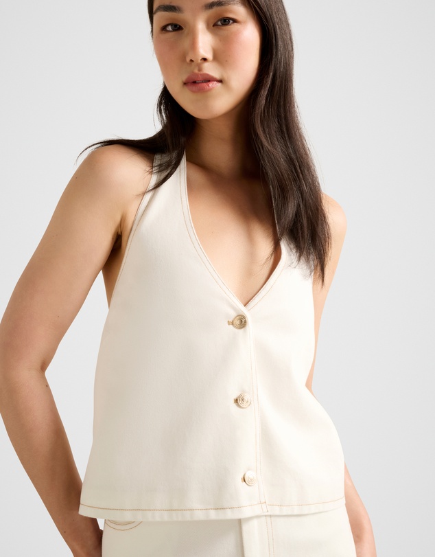Forever New - Frankie Denim Halter Neck Top