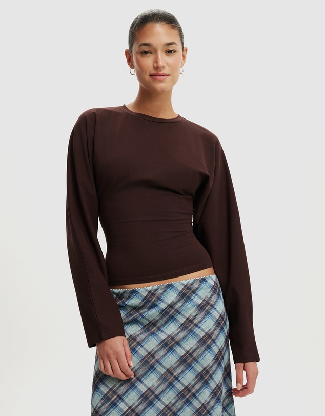 Cotton On - Blair Batwing Long Sleeve Top