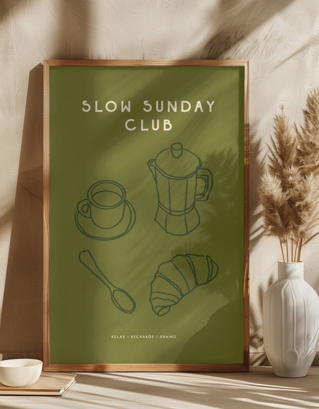 Olive et Oriel - Slow Sunday Club by Treechild Art Print