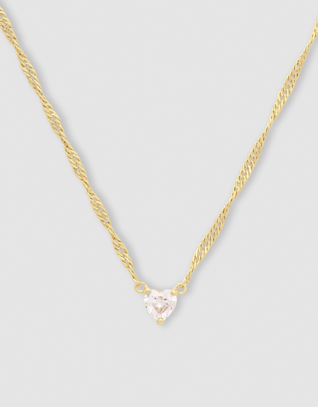 Wanderlust + Co - Heart Gold Necklace