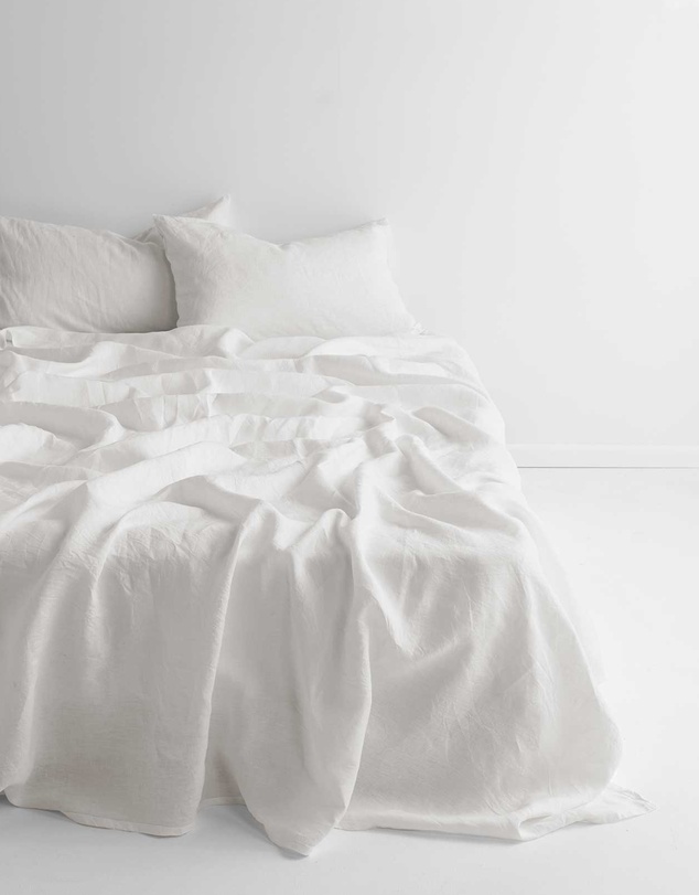 Aura Home - Emile Linen Flat Sheet