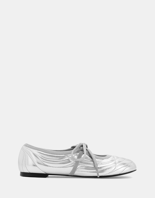 JW PEI - Erika Topstitching Lace-Up Ballet Flats