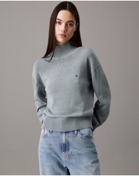 Calvin Klein Jeans - Cotton Mock Neck Jumper