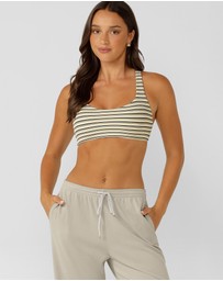 Lorna Jane - Retro Stripe Sports Bra