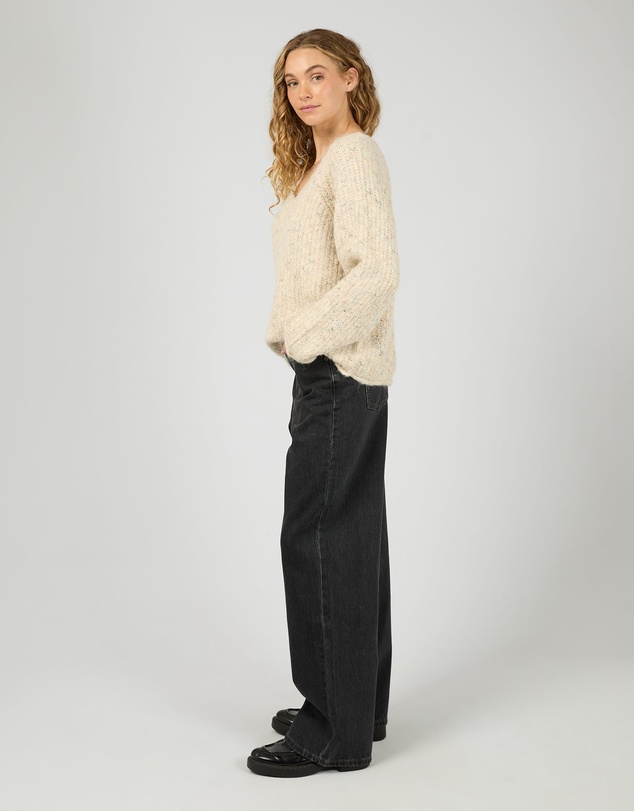 All About Eve - Devon V Neck Jumper Vanilla