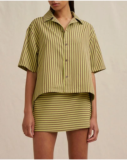 BY JOHNNY. - Pear Stripe Shirt
