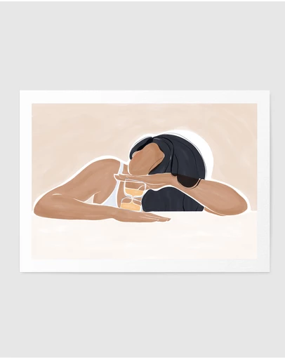 Olive et Oriel - Woman With A Magic Hourglass by Ivy Green Illustrations Art Print