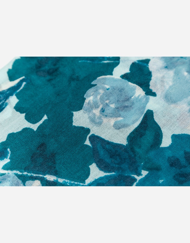 Ozwear Connection Uggs - 100% Australian Wool Print Scarf Sky Blue Flora