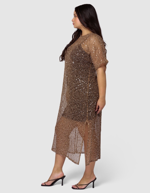 Sunday In The City - Raw Crochet Sequin Dress