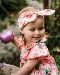 Fleur Harris - 'Woodland Love' Divine Dress and Headband Set in Peach