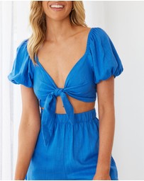 Esther & Co - Divinia Top - Cornflower Blue