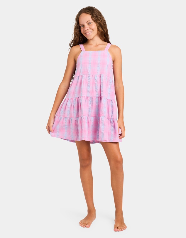 Roxy - Girls 8 to 16 Phoebe Check Mini Dress