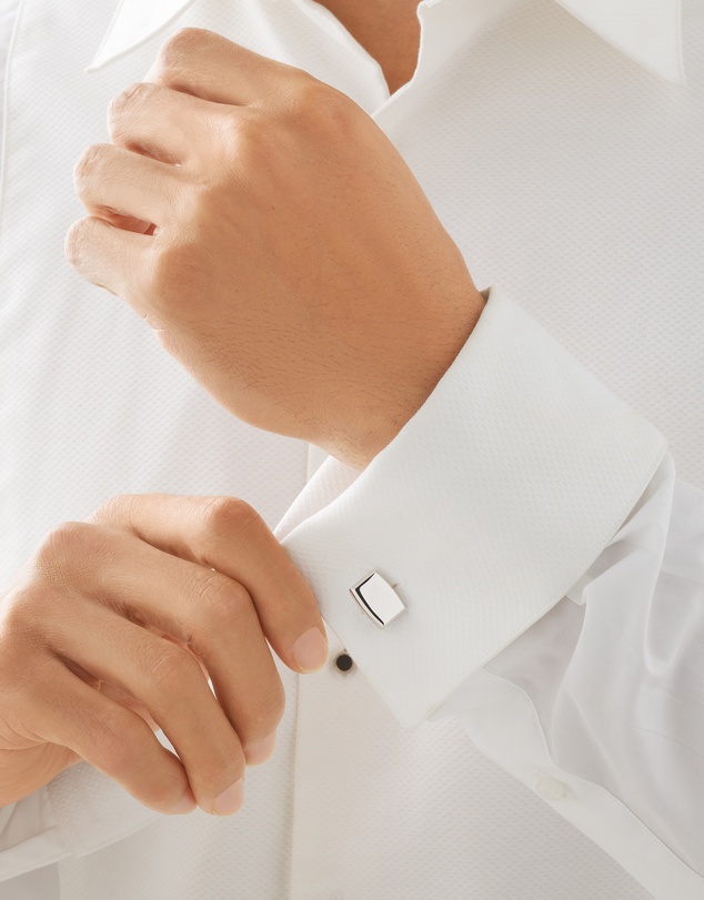 Michael Hill - Men's Silver Rectangle Cufflinks