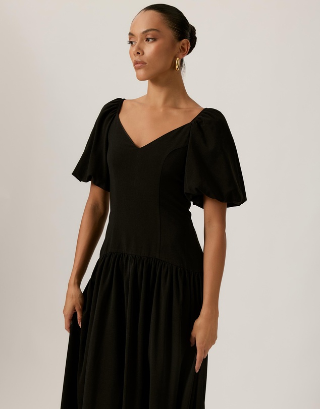 Tussah - Ella Puff Sleeve Midi Dress