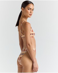 Poolside Paradiso - Samoa High Cut Cheeky Bikini Bottom - Seashell