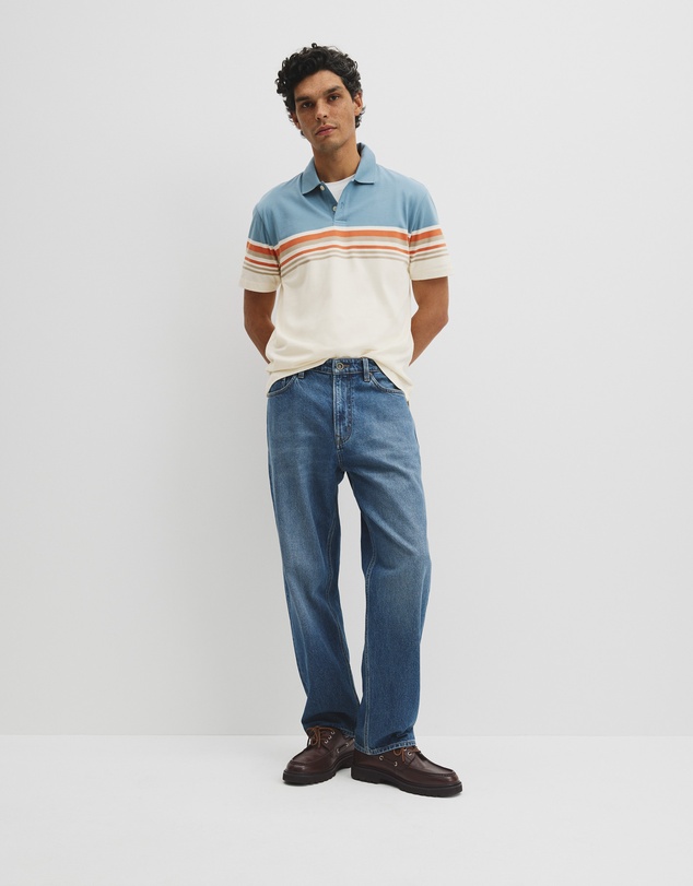 Country Road - Australian Cotton Short Sleeve Engineered Button Polo
