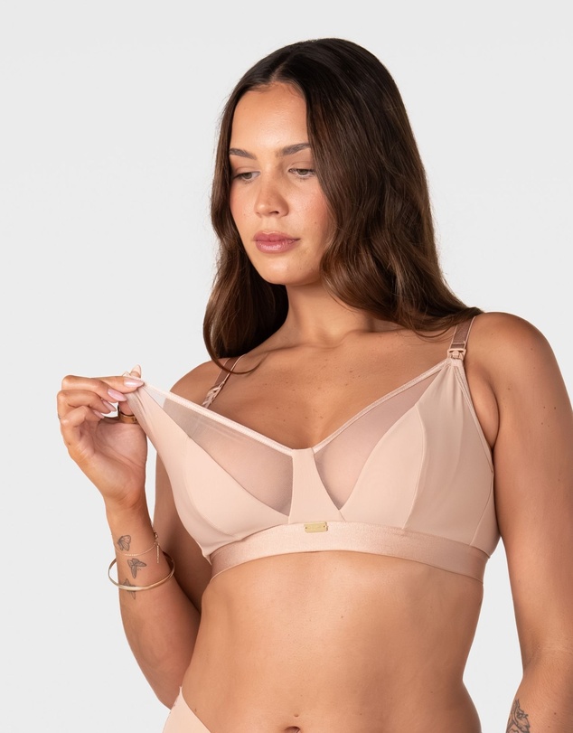 Hotmilk Maternity Lingerie - Flawless Full Cup Plunge Nursing Bra - Wirefree
