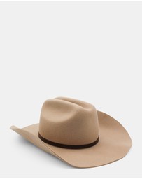 Morgan & Taylor - Marlowe Wool Cowboy Fedora in Beige