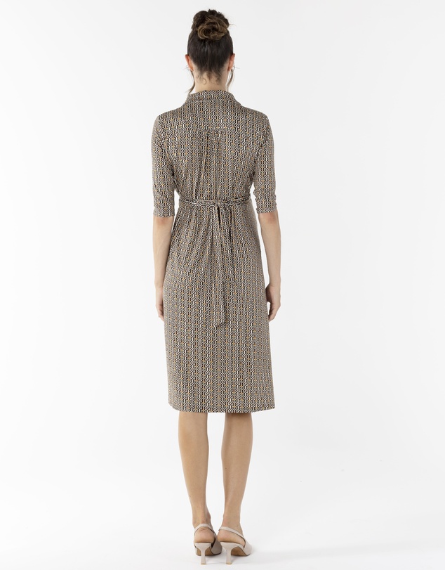 Angel Maternity - Eve Maternity Classic Wrap Dress in Link Print
