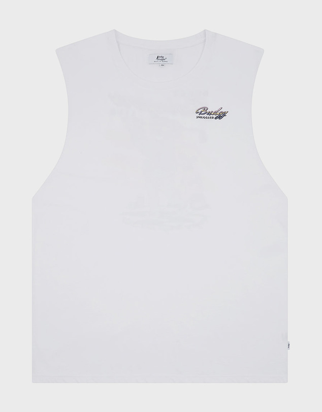 Budgy Smuggler - White Singlet with Swingers Club