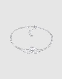 Elli Jewelry - Bracelet Zirconia Heart 925 Sterling Silver