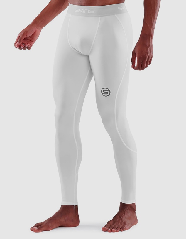 SKINS - SKINS Compression Men's Series-1 Running/Gym Long Tight White