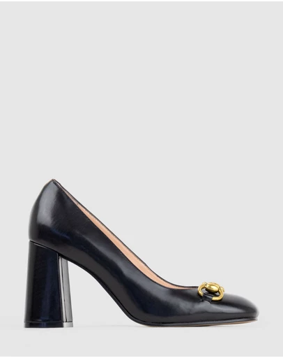 Edward Meller - BAILEY85 Block Heel Pump with Trim