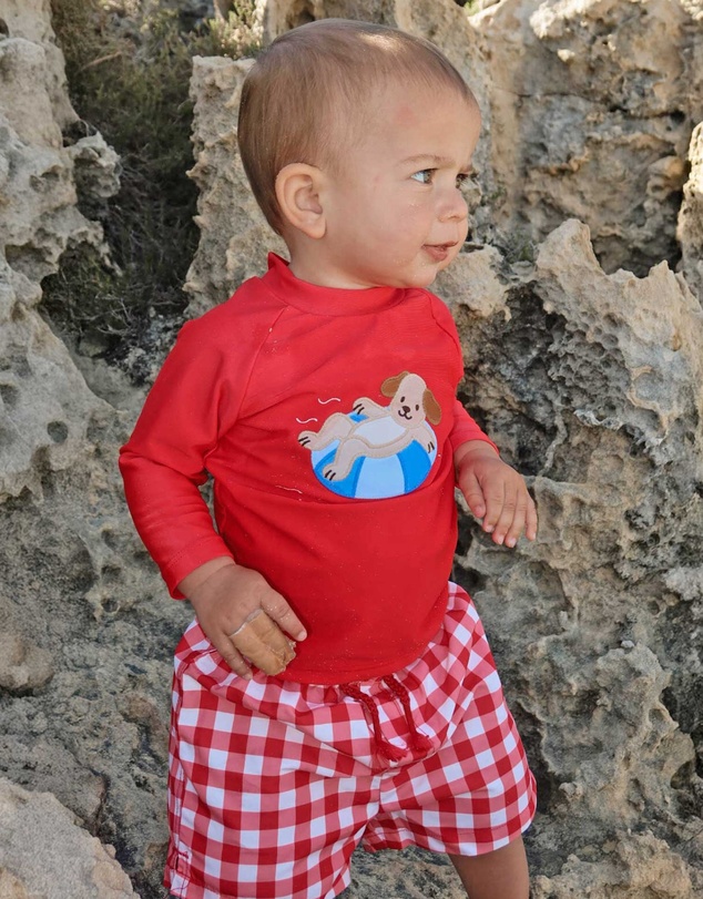 Purebaby - Board Short & Rashie Swim Set- Kids-Babies