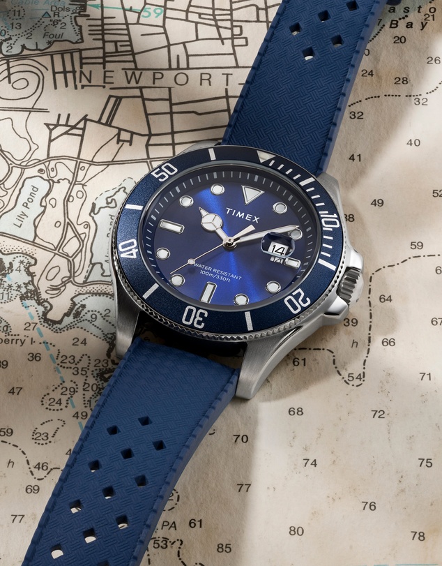 TIMEX - Harborside Coast 44mm Synthetic Rubber Strap Watch