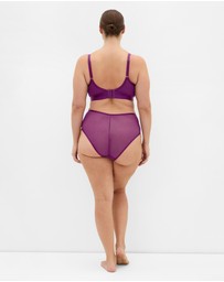City Chic - Plus size Ingrid Contour Longline Bra - purple iris