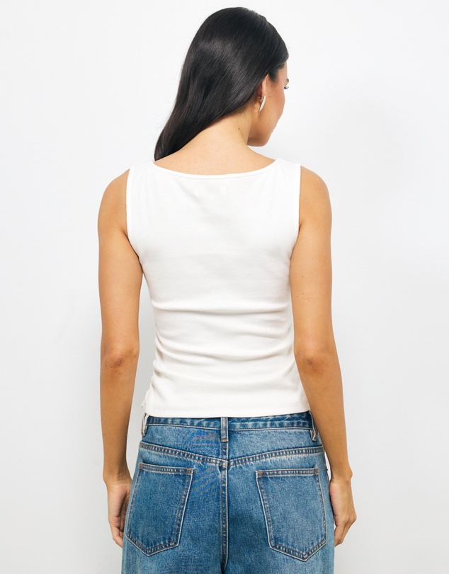 AERE - Cotton Ruched Tank