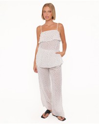 Petal & Pup - Hazel Pant Set - Cream Polka Dot