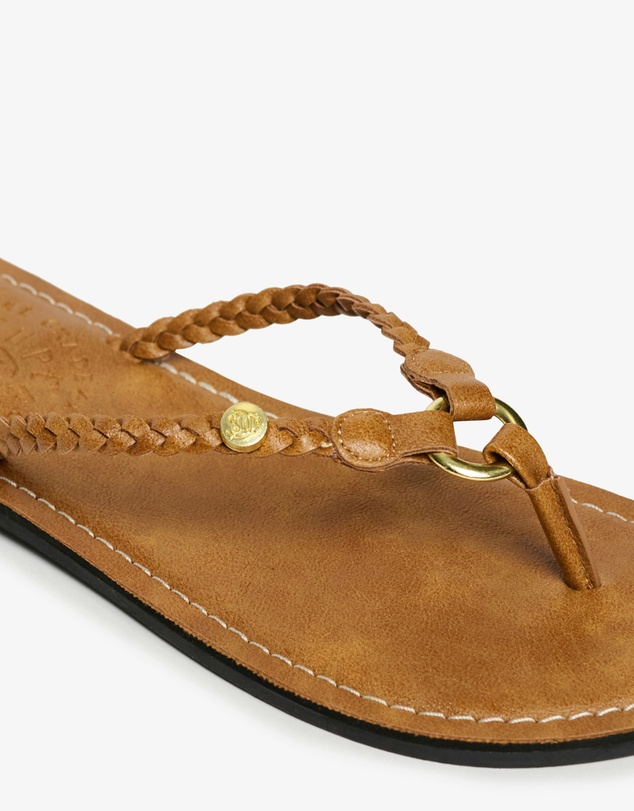 Superdry - Faux Leather Braided Flip Flop