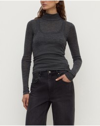 Assembly Label - Nora Merino Wool Layered Turtleneck Top