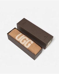 Ozwear Connection Uggs - Ugg Logo Cashmere Aus Wool Woven Scarf