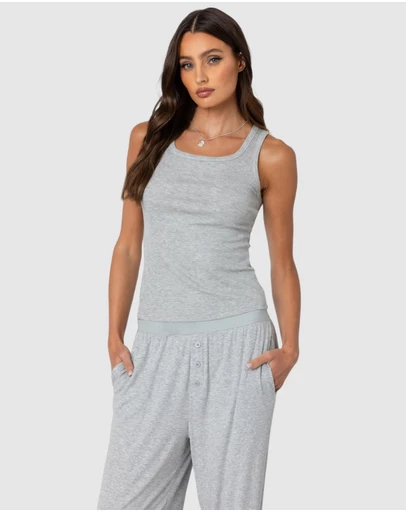 EDIKTED - Kylian Ribbed Tank Top