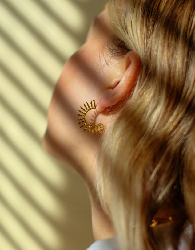 Ottoman Hands - Aylin Gold Hoop Earrings
