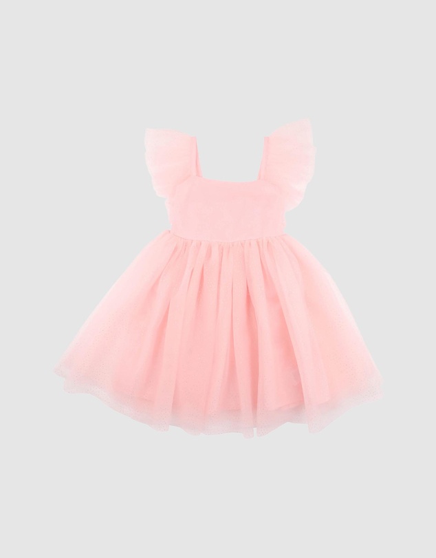 Bebe by Minihaha - Festive Pink Glitter Tulle Dress - Kids