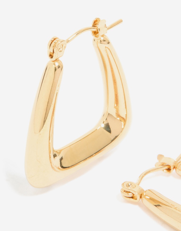 Lovisa - Waterproof Gold Plated Stainless Steel Trapeze Hoop Earrings