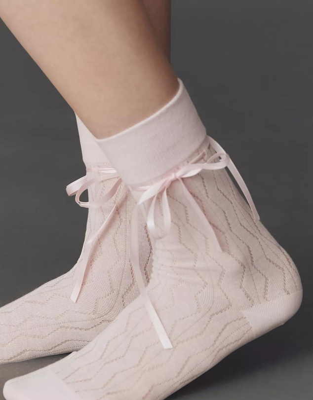 High Heel Jungle - Bella Satin Bow Socks
