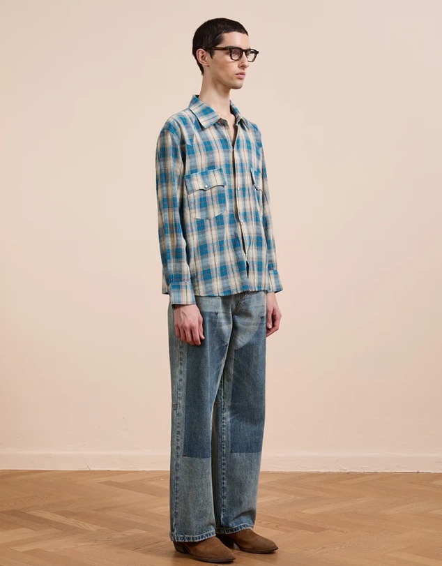 Found - Western Plaid Snap Button Shirt