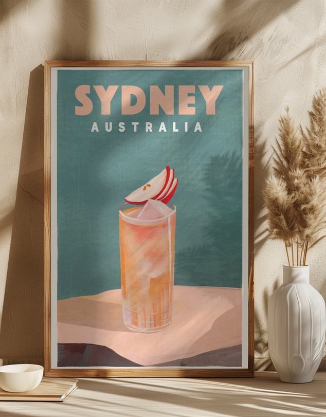 Olive et Oriel - Sydney Australia Cocktail Bar Decor by The Whiskey Ginger Art Print