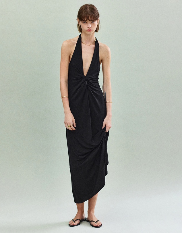 M.N.G - Draped Halter Dress
