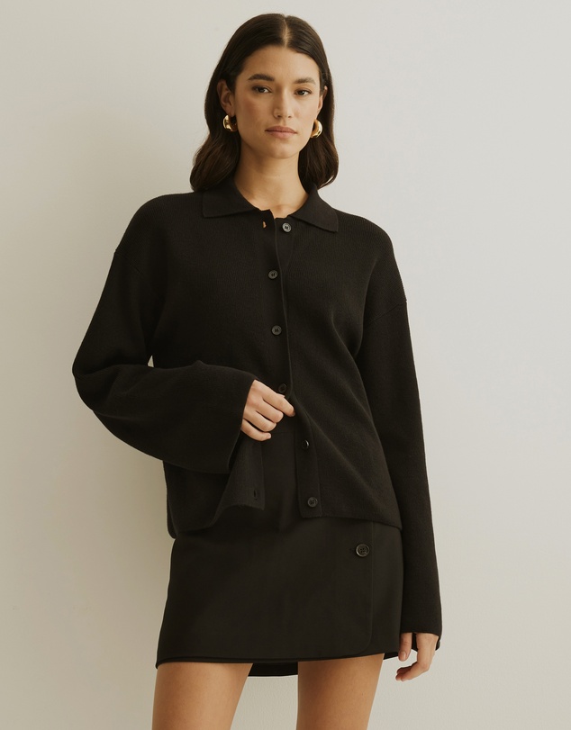 Atmos&Here - Jay Relaxed Rib Cardigan