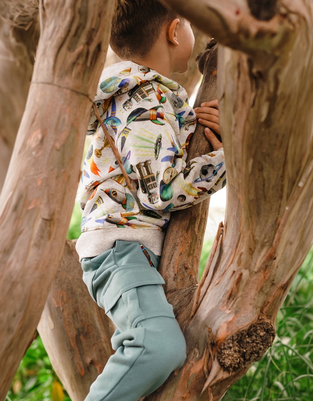 Fleur Harris - 'Out of This World' Track Pant in Dusty Teal